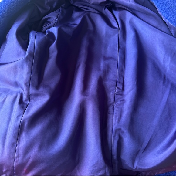 Vintage Alpaca Wool Short Coat Blazer Cobalt Blue M-L Union Sustainable - Picture 9 of 13